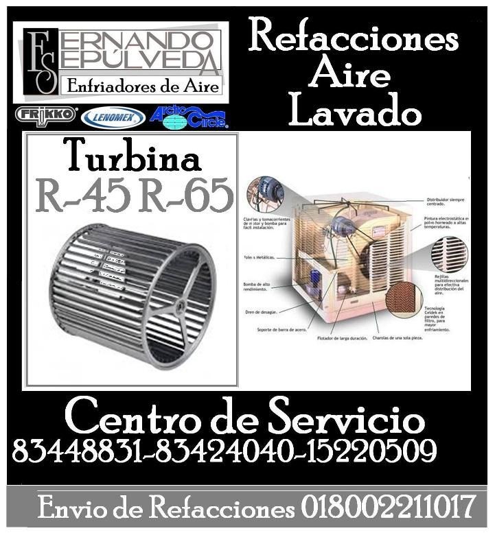 Turbina R-45 R-65 Aire Lavado o Enfriador de Aire