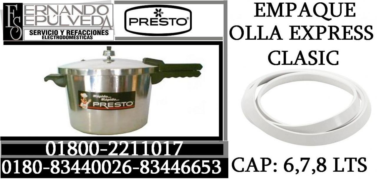 EMPAQUE OLLA EXPRESS CLASIC COLOR BLANCO