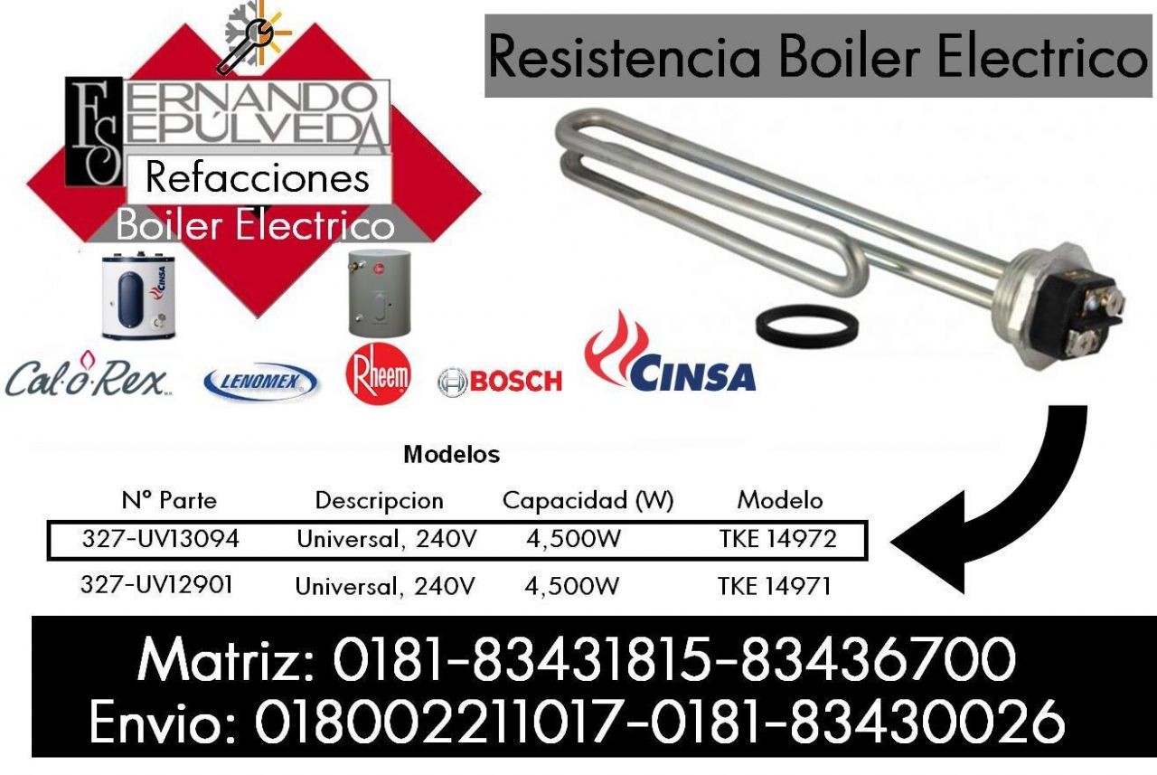RESISTENCIA ELÉCTRICA BOILER DE AGUA