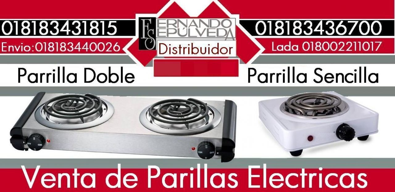 PARRILLAS ELECTRICA DE UNA Y DOS RESISTENCIAS   PORTATILES