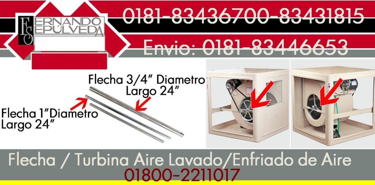 FLECHAS PARA AIRE LAVADO O ENFRIADOR DE AIRE
