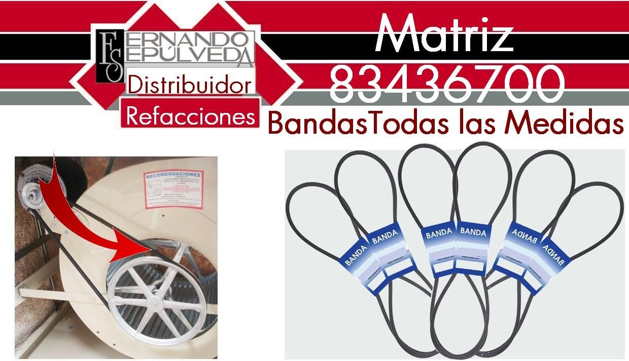 BANDAS PARA AIRE LAVADO O AIRE EVAPORATIVO R30-R38, R45-R48, R65-R68